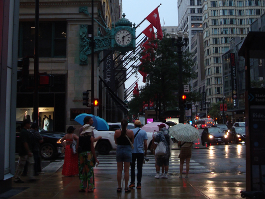 picture of street during rain